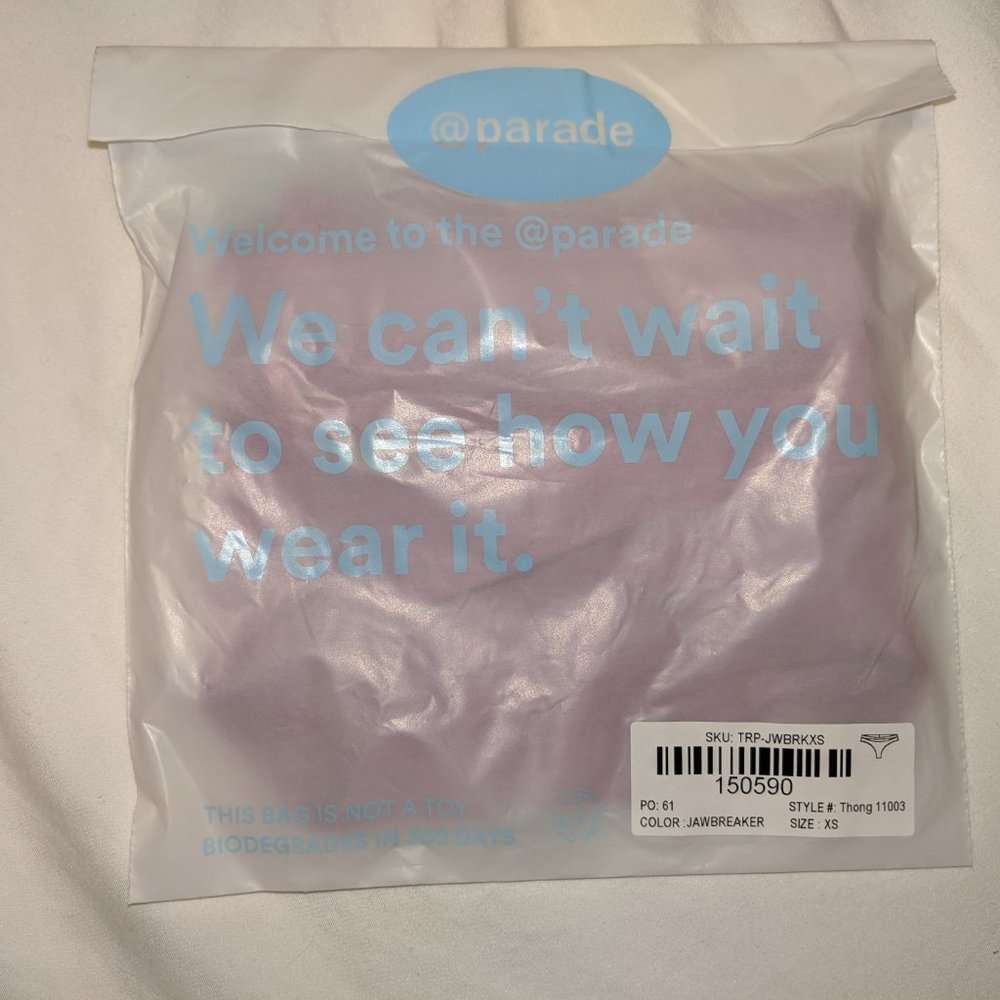 NIB Parade Underwear Thong in Jawbreaker XS